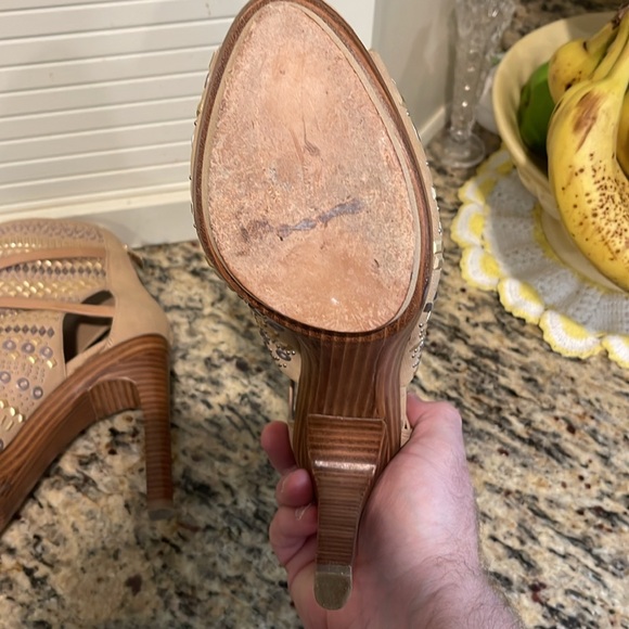 BCBGMAXAZRIA WEST2 Peek Toe Ankle Bootie Sandals - Picture 6 of 10